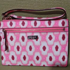 Kate Spade Pink and Red Floral Wristlet